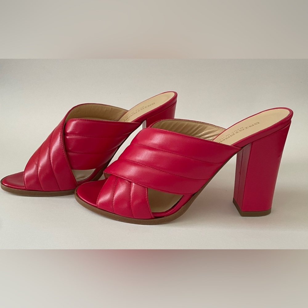 Grigiafrancio Red Leather Mules